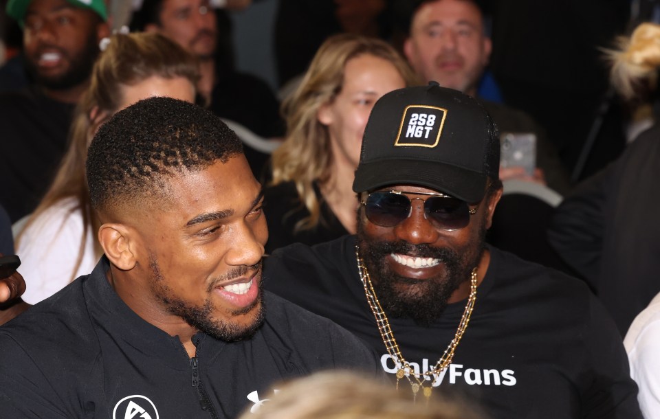 Anthony Joshua and Dillian Whyte at a press meet.