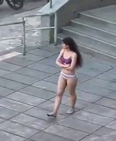 Last year another Iranian woman protested by wearing almost no clothes