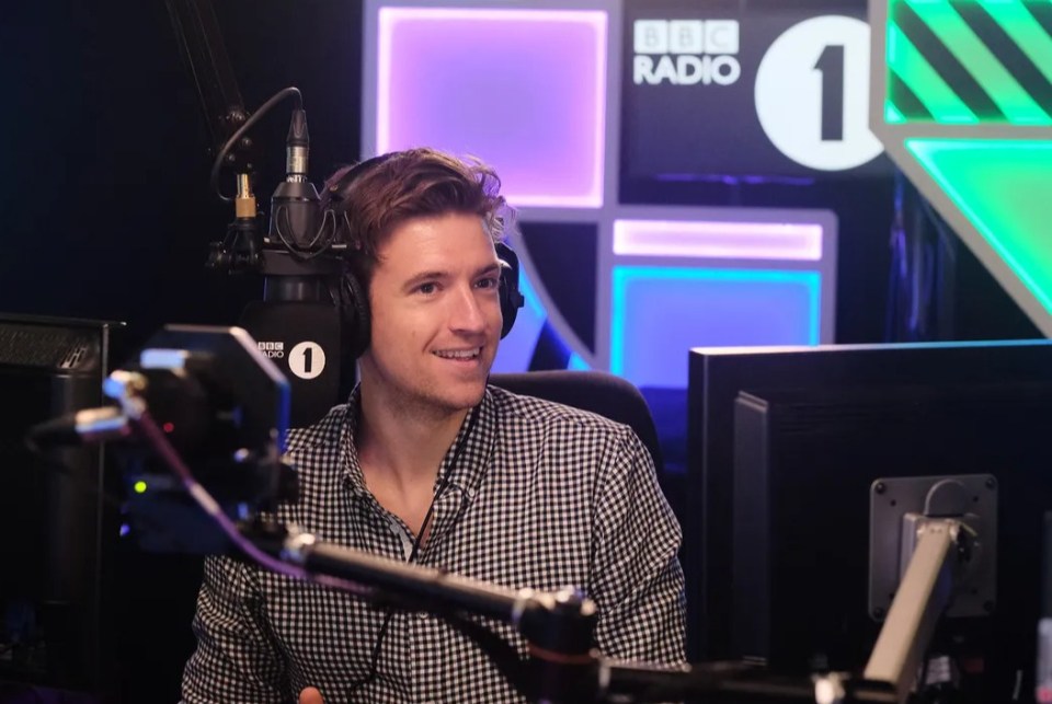 Greg James hosting his first BBC Radio 1 Breakfast Show.