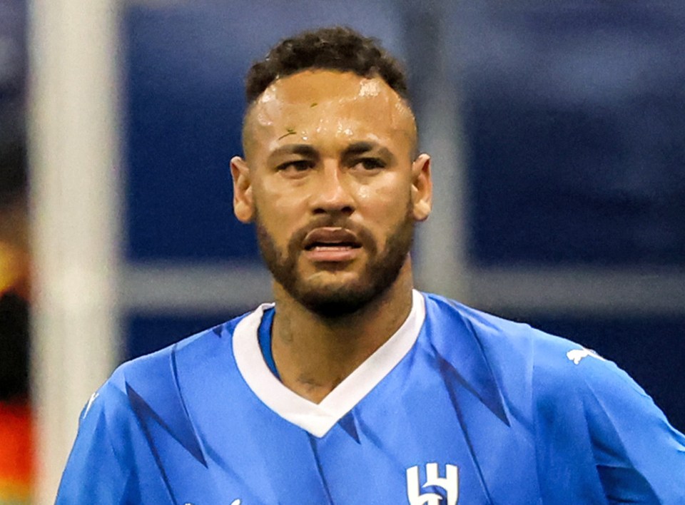 Neymar Jr. of Al-Hilal during a soccer match.