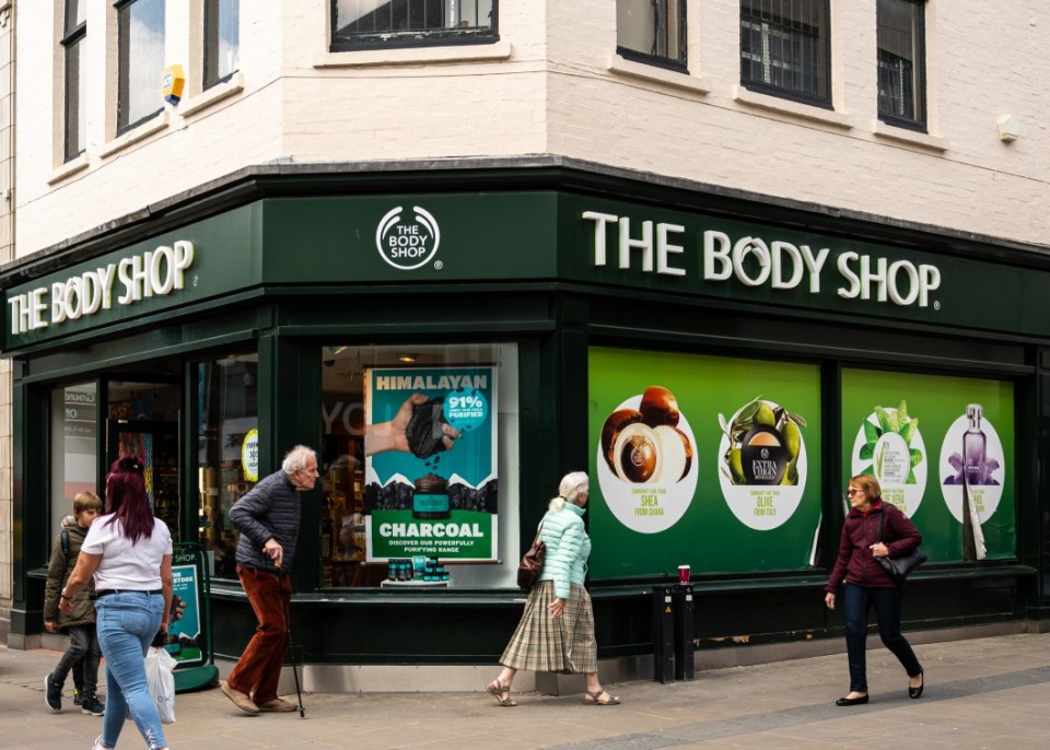 Swindon, United Kingdom - May 04 2019:   Frontage of the Body Shop in Regent St