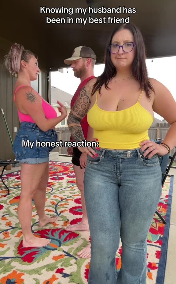 Woman reacting calmly to her husband's infidelity with her best friend.