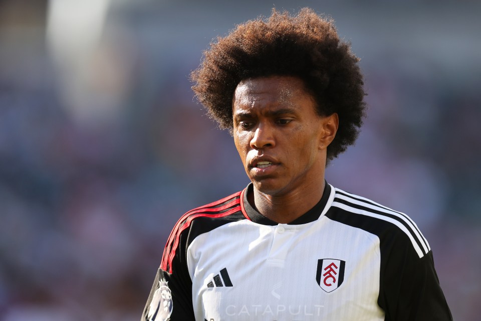 Willian of Fulham FC in action.