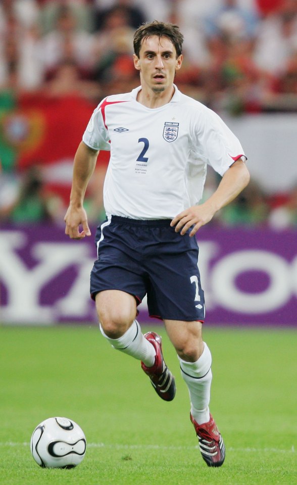 Neville was an ever-present for Sven Goran Eriksen's side in the competition