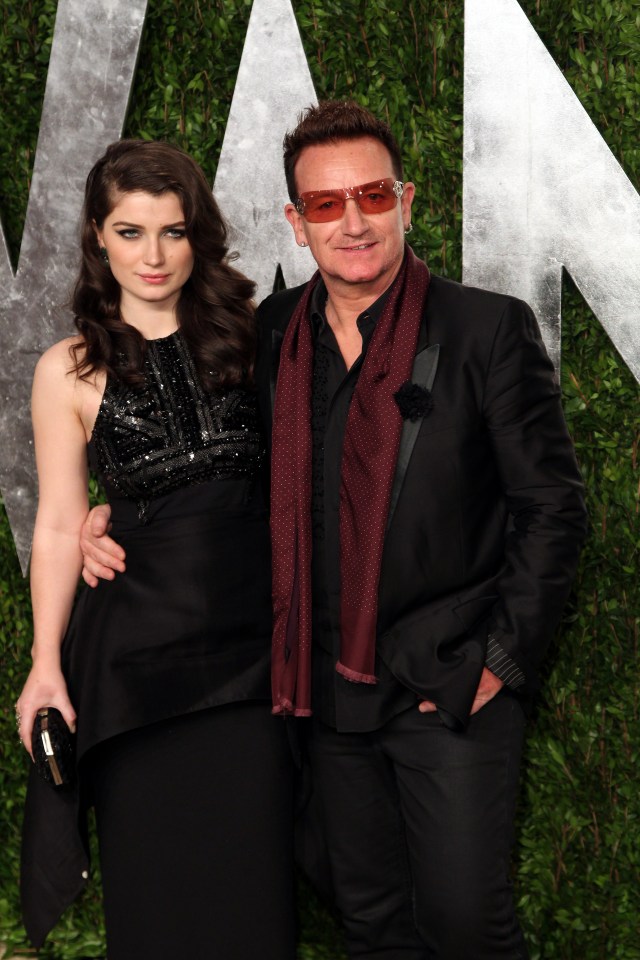 Bono and Eve Hewson at the Vanity Fair Oscar Party.