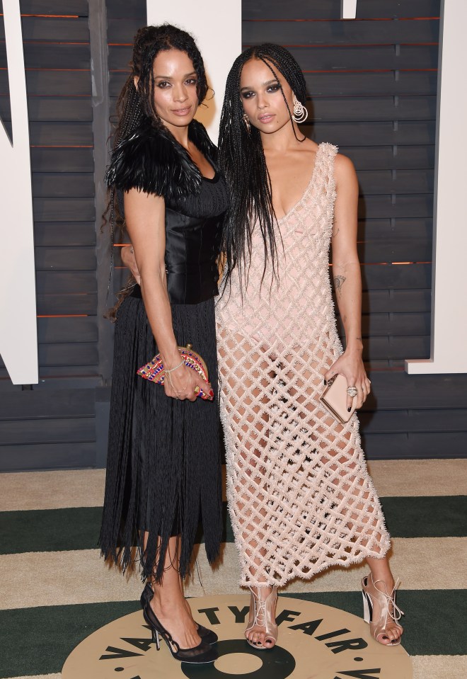 Lisa Bonet and Zoe Kravitz at the 2015 Vanity Fair Oscar Party.