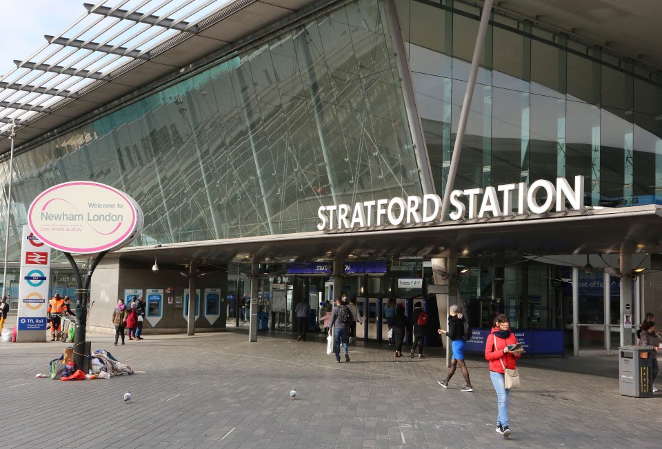 Stratford Station entrance.