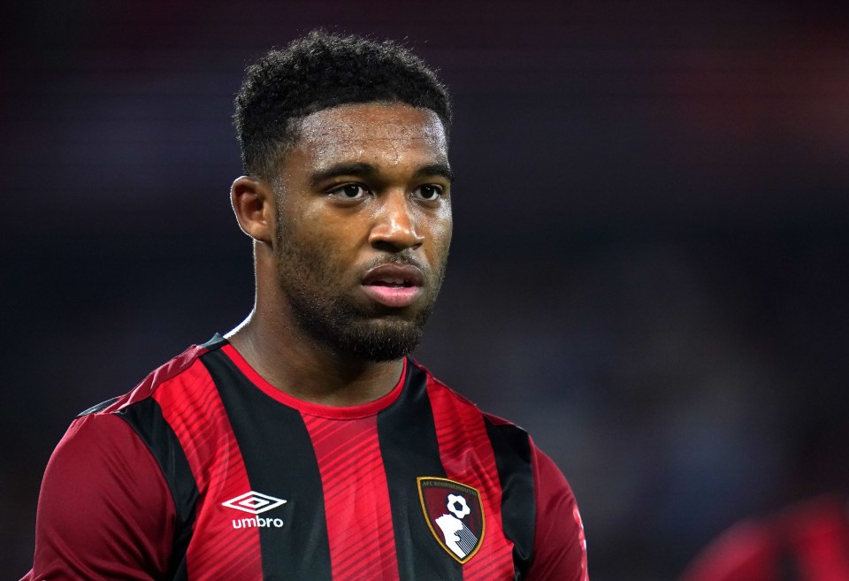 Headshot of Jordon Ibe in a Bournemouth jersey.