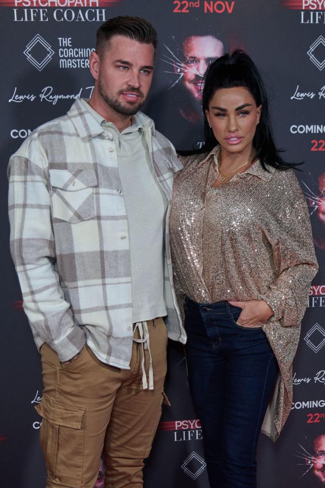 Carl Woods and Katie Price at a film premiere.