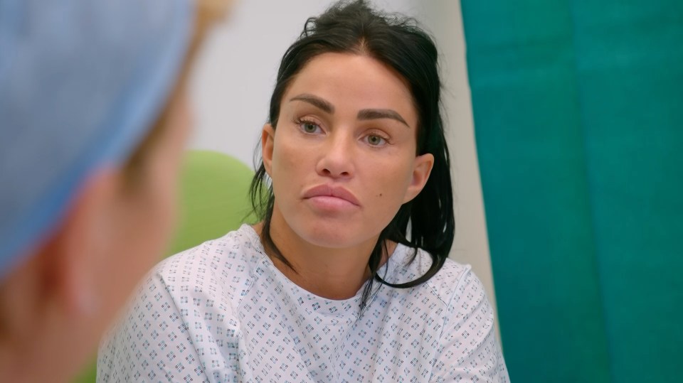 Katie Price during IVF procedure.