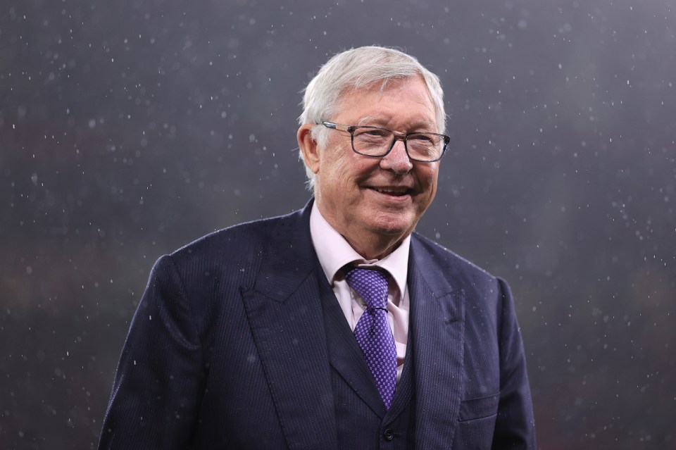 Sir Alex Ferguson at a soccer match.