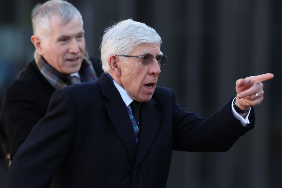 Jack Straw at John Prescott's funeral.