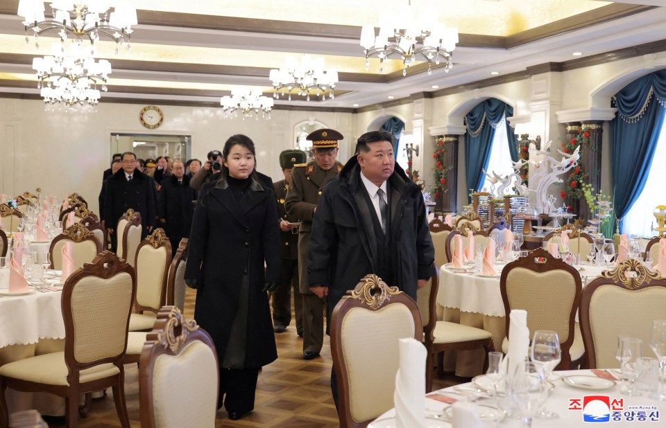 Kim Jong Un's daughter, Kim Ju Ae, has joined him on official visits like this one to the newly built Kalma coastal tourist centre