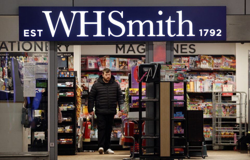 Interior of a WHSmith store.