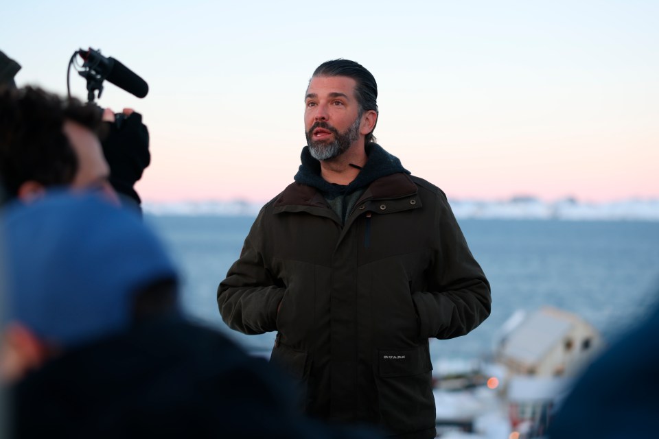 Donald Trump Jr. on a private visit to Greenland.