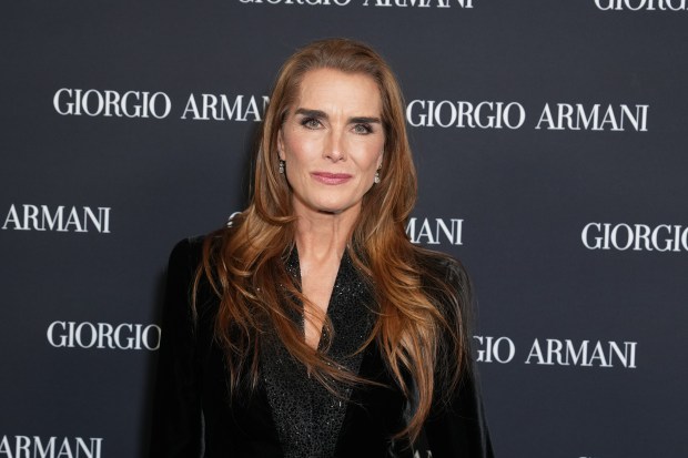 Brooke Shields at the Giorgio Armani Spring 2025 fashion show.