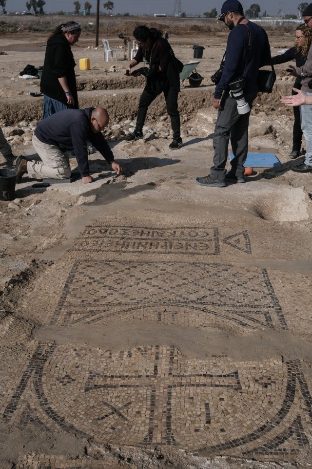 The mosaic is the centrepiece of the archaeologists' breakthrough discovery