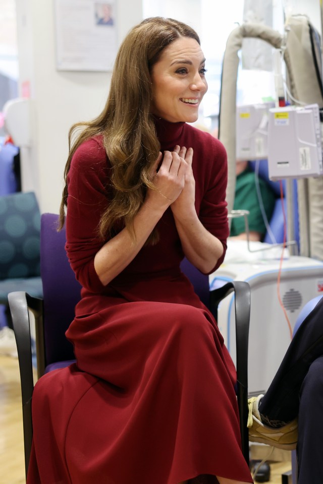 Catherine, Princess of Wales, at The Royal Marsden Hospital.