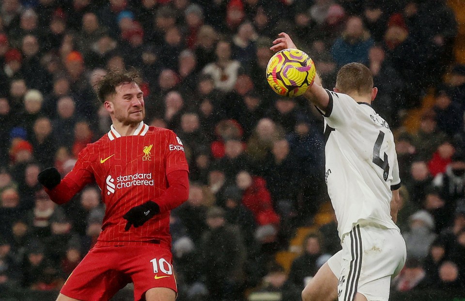 Matthijs de Ligt conceded a penalty against Liverpool for an outstretched arm