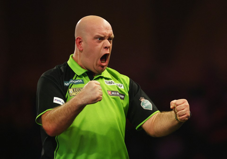 Michael van Gerwen at the PDC World Darts Championship.