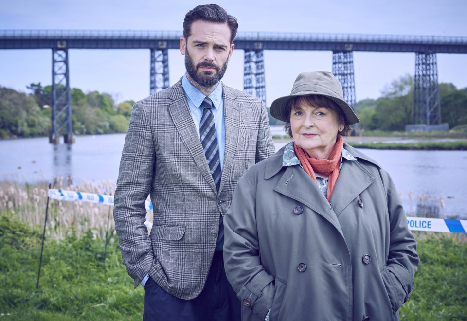 Brenda Blethyn and David Leon in a scene from the ITV crime drama *Vera*.