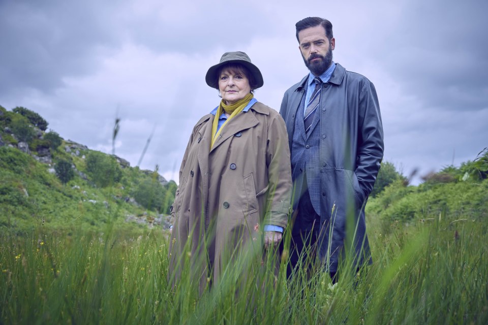 Brenda Blethyn and David Leon in a scene from Vera, Series 14.