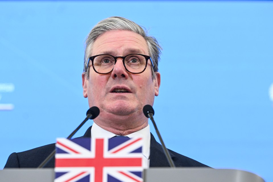 Keir Starmer, UK Prime Minister, speaking at a press conference in Warsaw.