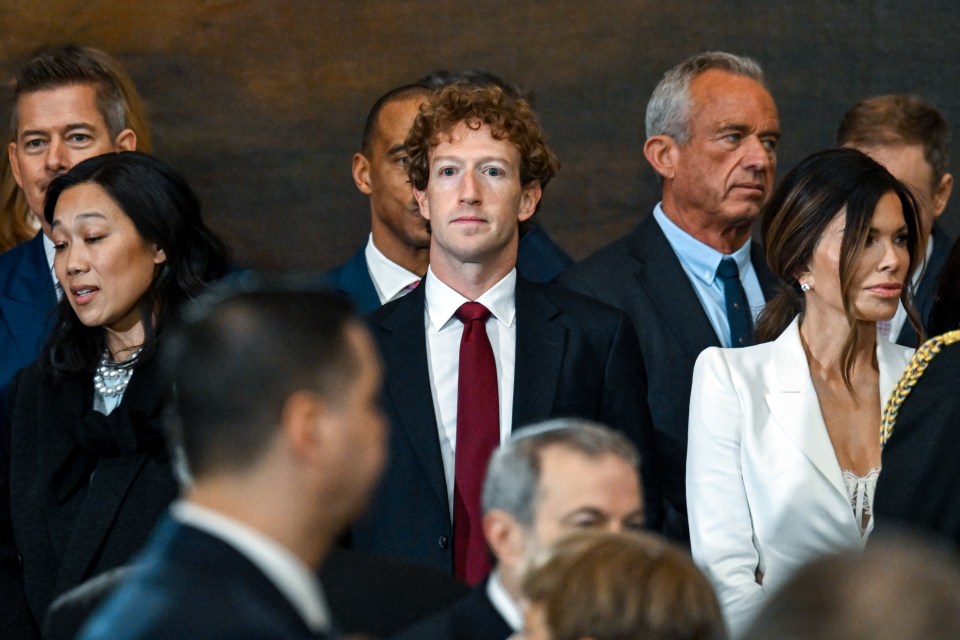 Mark Zuckerberg at Donald Trump's inauguration.