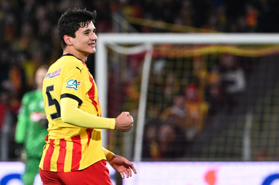 Abdukodir Khusanov, #25, celebrates during a soccer game.