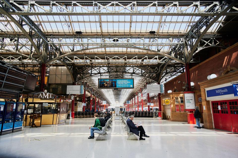 Marylebone Station during lockdown.