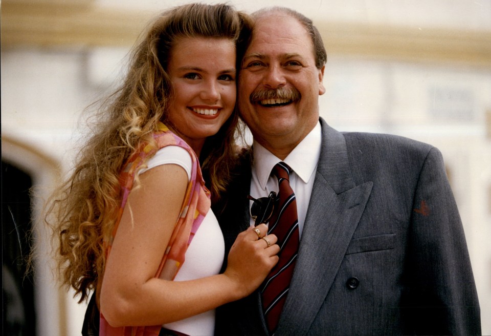 Photo of Kathy Pitkin and Roger Walker, cast members of the British soap opera *Eldorado*.