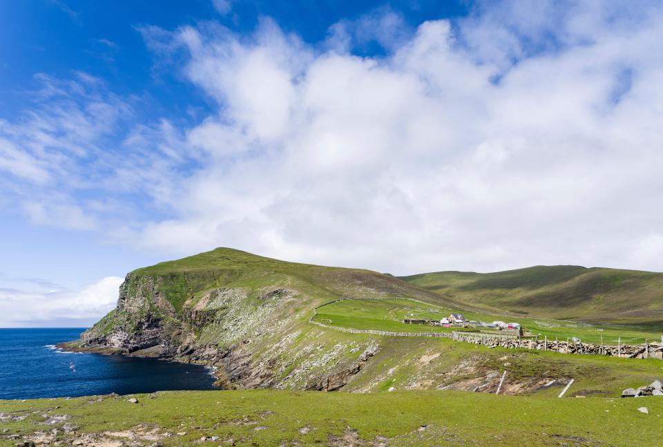 Hametown settlement on Foula Island, Shetland Islands.