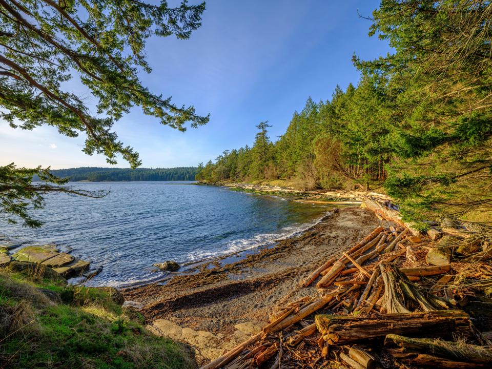 Scenic shoreline of Gabriola Island, Drumbeg Provincial Park.