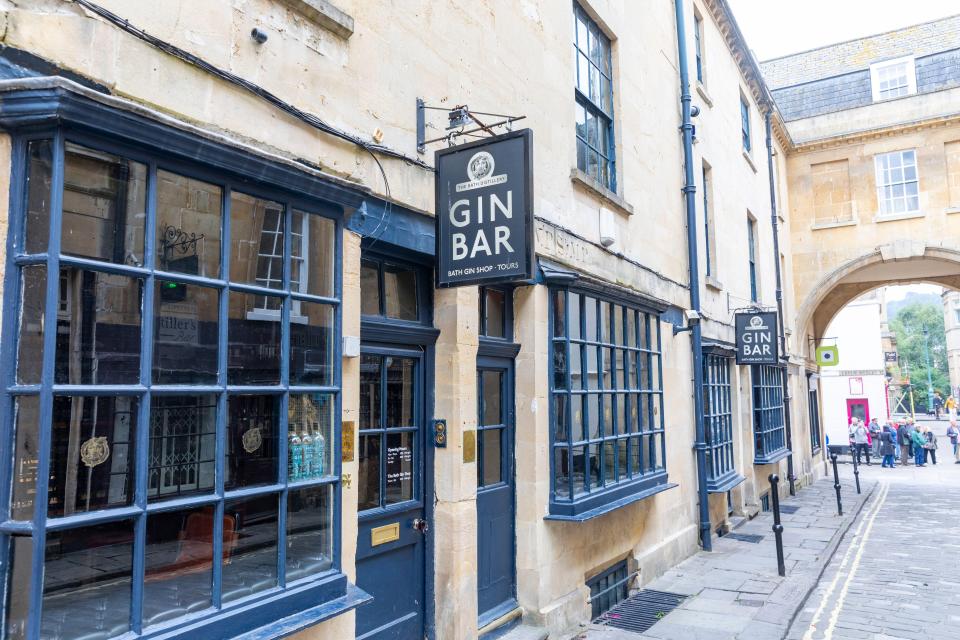 The Bath Distillery Gin Bar in Bath, England.