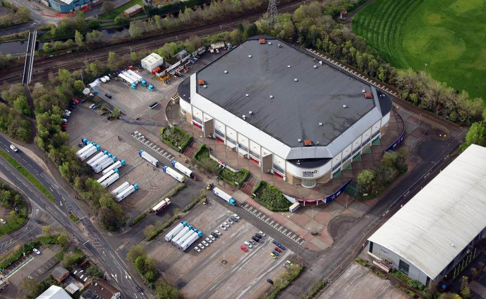 Aerial view of Utilita Arena Sheffield.