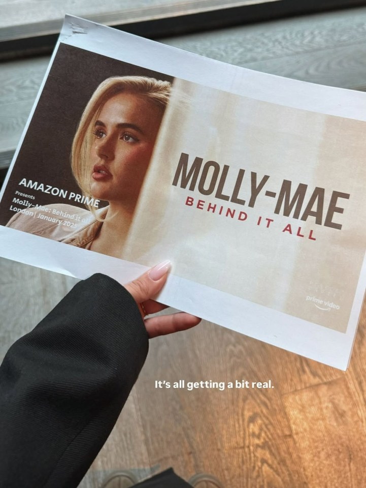 Molly-Mae's Amazon Prime Video show, "Behind It All," promotional material.