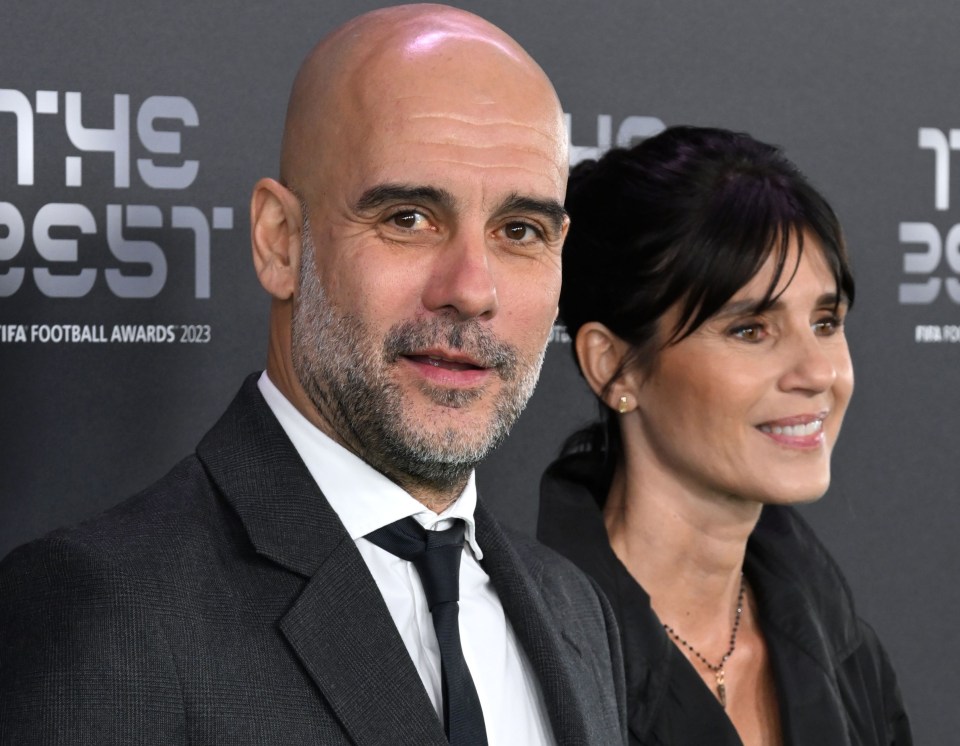 Pep Guardiola and Cristina Serra at the Best FIFA Football Awards.