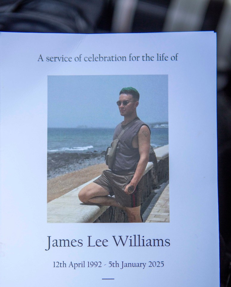 Funeral order of service for James Lee Williams.