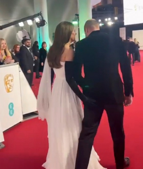 Royal fans were in stitches at Princess Kate's cheeky red carpet moment with Prince William