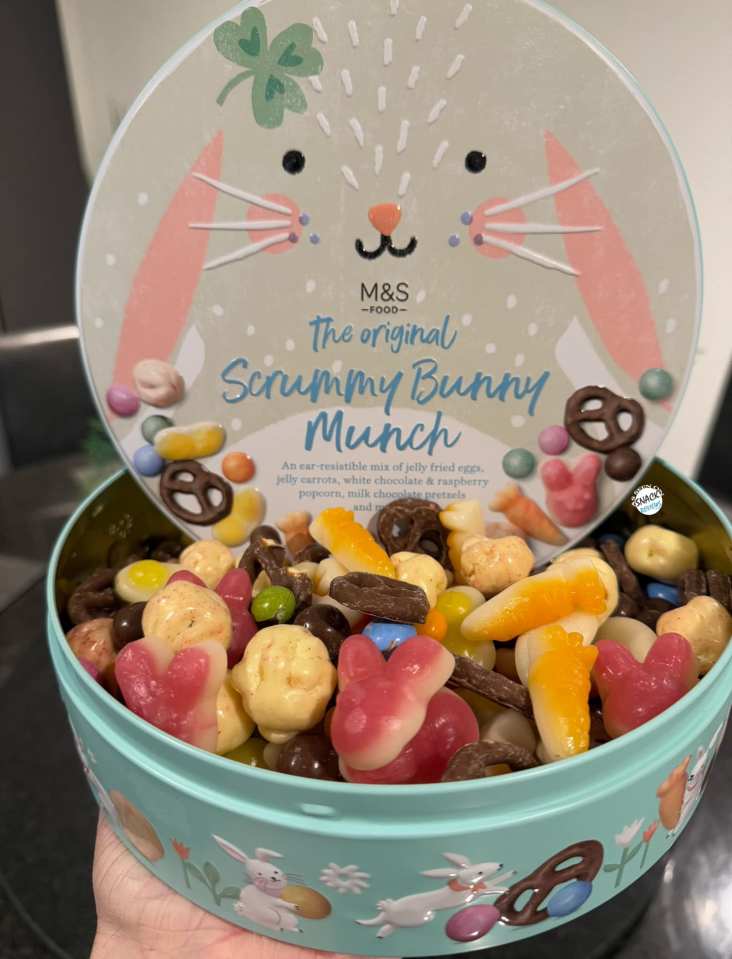 The Original Scrummy Bunny Munch 460g tin has been deemed an 'elite' Easter snack