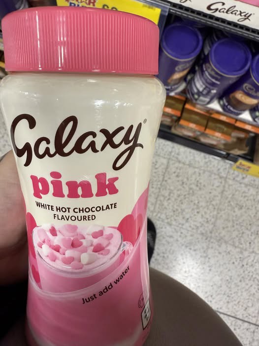 Galaxy Pink white hot chocolate.