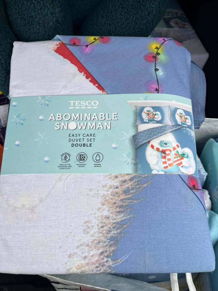 Tesco Abominable Snowman double duvet set.