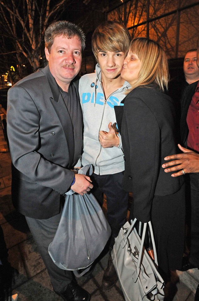 Liam Payne with his parents after the X Factor.