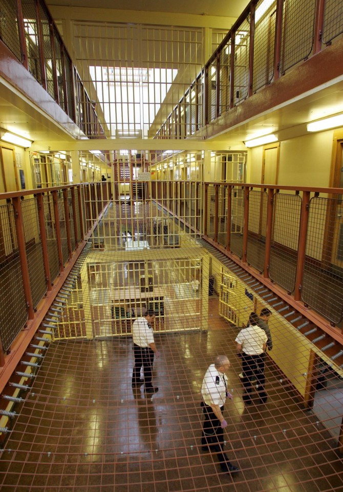 Interior of Belmarsh Prison in London.