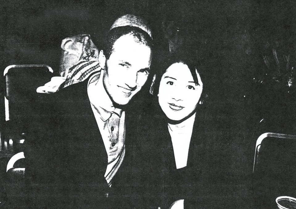 Black and white photo of Paul and Doloros in Las Vegas; a Channel 5 documentary still.