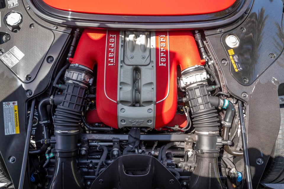 Ferrari Monza SP2 engine detail.