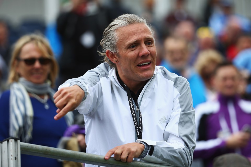 VIRGINIA WATER, ENGLAND - MAY 20:   Former Footballer Jimmy Bullard gestures during the Pro-Am ahead of the BMW PGA Championship at Wentworth on May 20, 2015 in Virginia Water, England.  (Photo by Ian Walton/Getty Images)