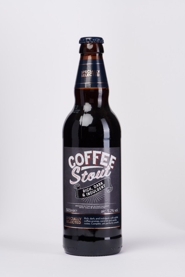 Coffee Stout from Aldi has strong caramel notes and an undertone of vanilla and scored three out of five