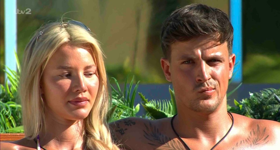 Harriett Blackmore and Ron Hall on Love Island.