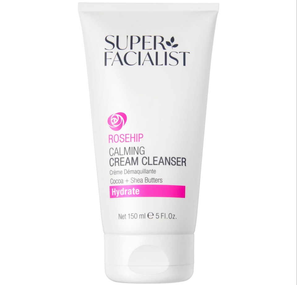 Super Facialist Rosehip Calming Cream Cleanser tube.